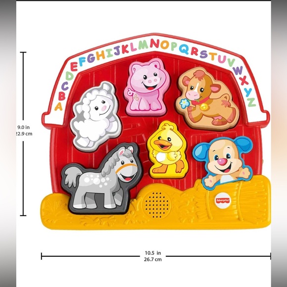 FISHER PRICE Laugh & Learn Farm Animal Puzzle Infant & Toddler Ages: 12-36m New! - Picture 10 of 10